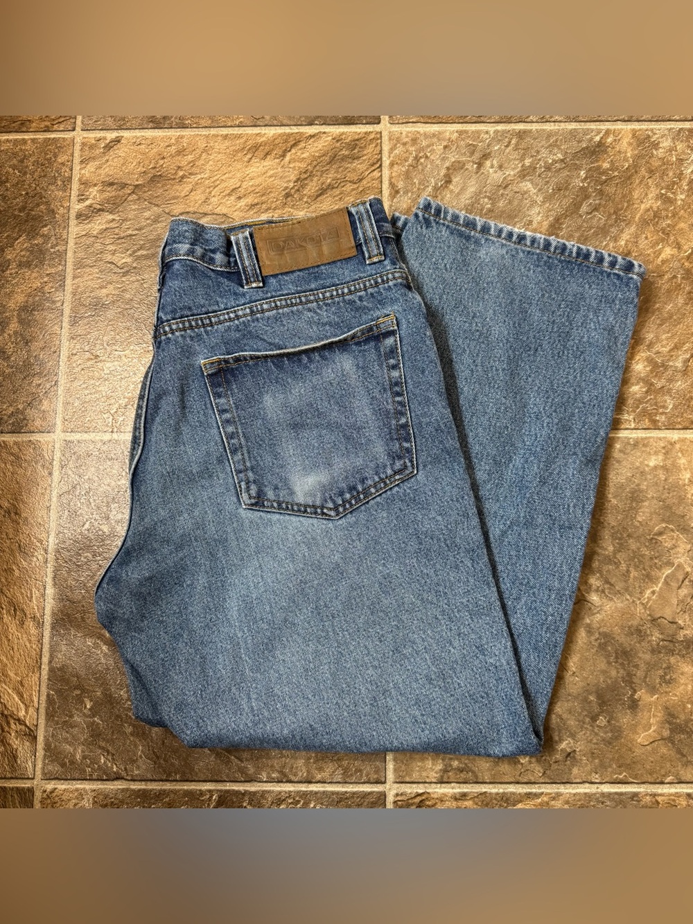 Dakota Men's Straight Leg Jeans 36x28 Blue Denim Heavy Duty Work Pants